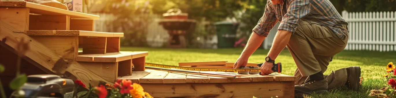 Terrasse bois DIY  :  Guide étape par étape pour seniors.