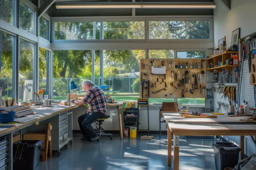 Atelier ergonomique pour retraité, optimiser l'espace.