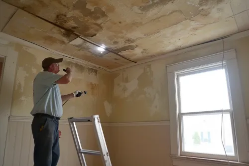 Diagnostic plafond avant rénovation.