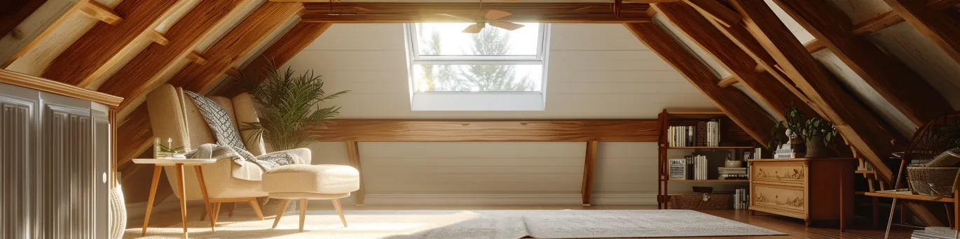 Combles isolés et ventilés pour un confort optimal.