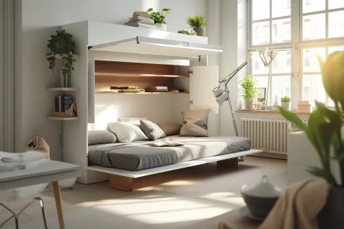 Meuble gain de place astucieux.