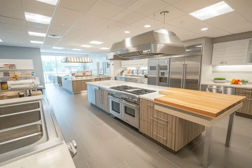 Sol cuisine antidérapant et facile d'entretien, idéal seniors.